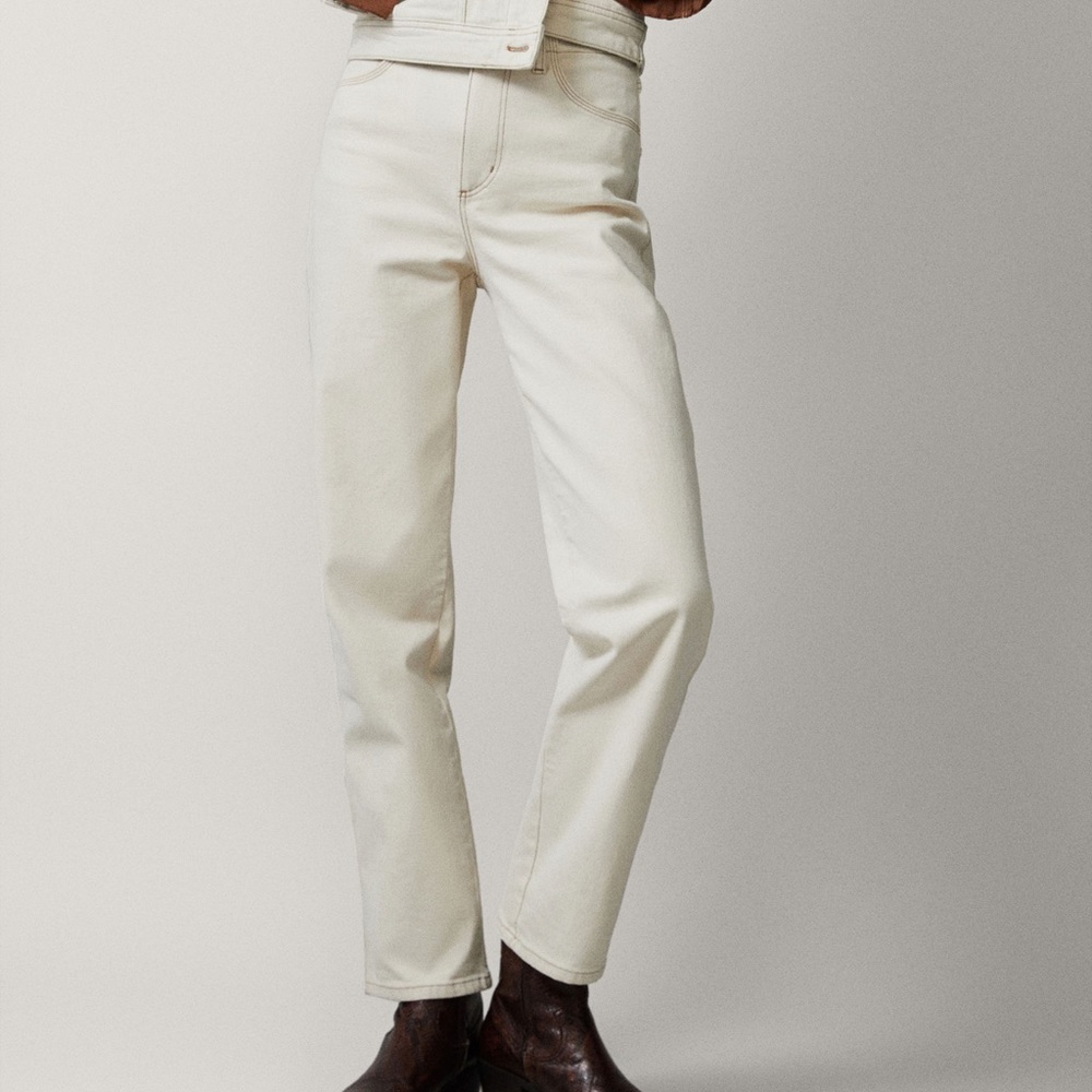 Massimo Dutti Jeans in Cream